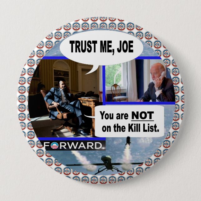Obama u. Biden: Vertrauen Sie mir Joe Button (Vorderseite)