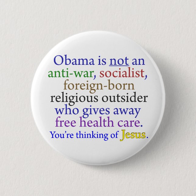 Obama u. Jesus Button (Vorderseite)