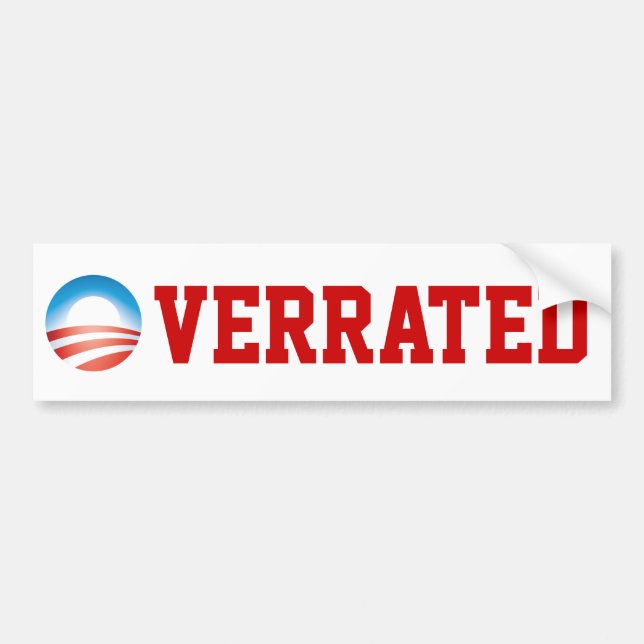 Obama überbewertet autoaufkleber (Vorne)