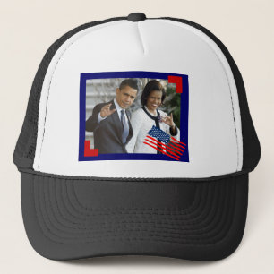 Obama und erste Dame Truckerkappe