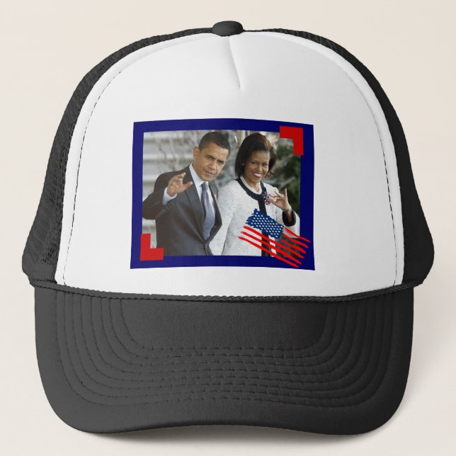 Obama und erste Dame Truckerkappe (Vorderseite)