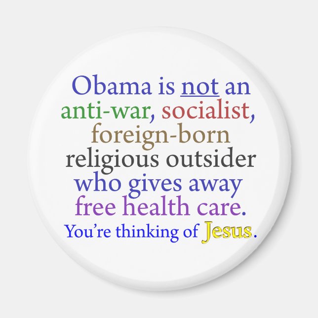 Obama und Jesus Magnet (Vorne)