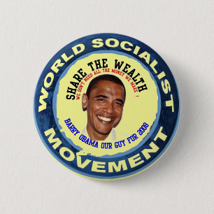 Obama unser Typ, sozialistisch Button