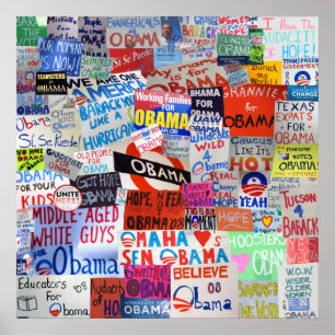Obama unterzeichnet aus dem ganzen Land Poster