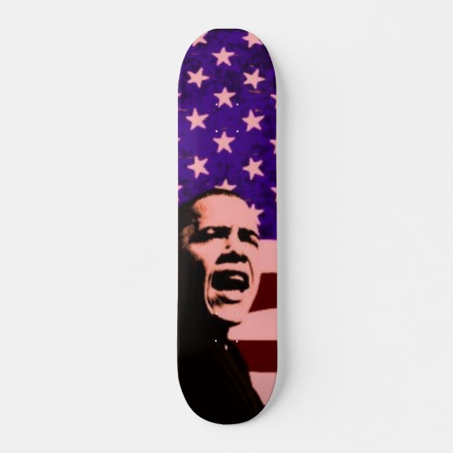 Obama US Flag Skateboard Deck (Vorne)