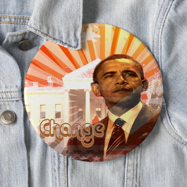 Obama-Veränderung Button (Beispiel)
