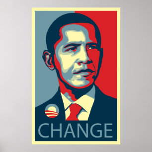 Obama-Veränderung Poster