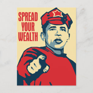 Obama - Verteilen Sie Ihren Wohlstand um: OHP Post Postkarte