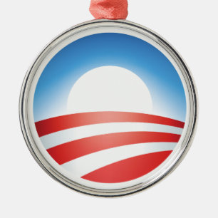 Obama-Verzierung! Silbernes Ornament