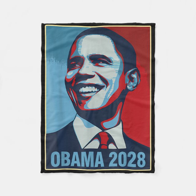 Obama Vintag Präsident 2028 Obama _27 Fleecedecke (Vorderseite)