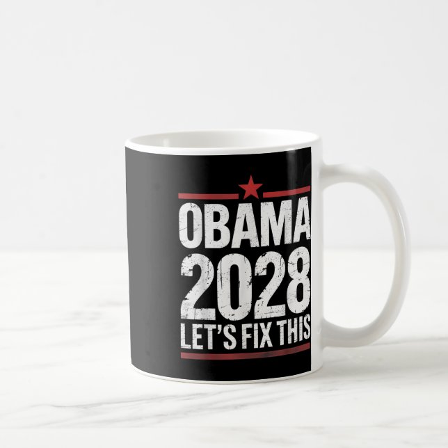 Obama Vintag Präsident 2028 Obama 5 Kaffeetasse (Rechts)