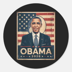 Obama Vintag Präsident 2028 Obama 6 Runder Aufkleber