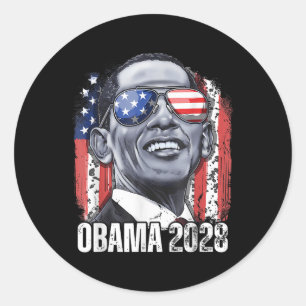 Obama Vintag Präsident 2028 Obama _9 Runder Aufkleber