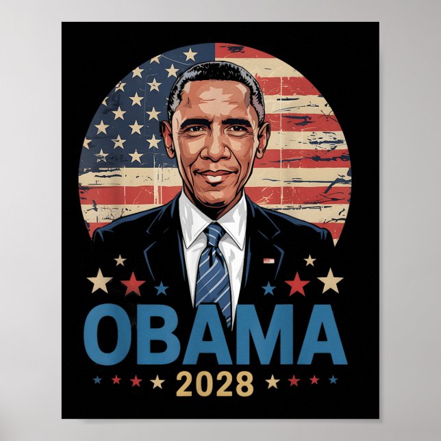 Obama Vintag Präsident 2028 Obama Poster (Vorne)