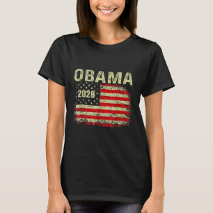 Obama Vintag Präsident 2028 Obama Retro Flag Amer T-Shirt