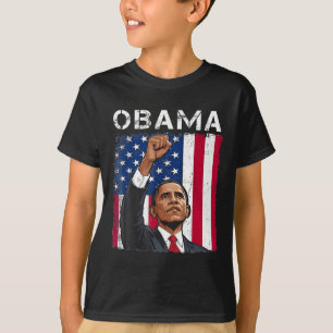 Obama Vintag Präsident 2028 Obama Retro Flag Amer T-Shirt