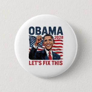 Obama Vintag Retro Patriotic 2028 politische Prote Button