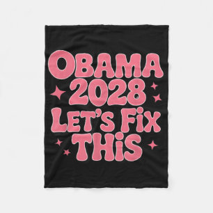 Obama Vintag Retro Patriotic 2028 politische Prote Fleecedecke