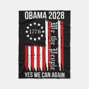Obama Vintag Retro Patriotic 2028 politische Prote Fleecedecke