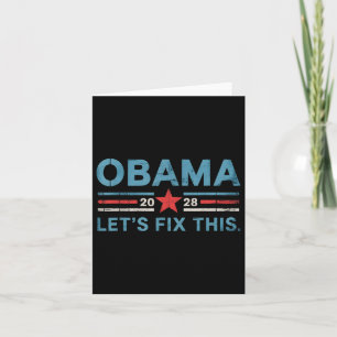 Obama Vintag Retro Patriotic 2028 politische Prote Karte