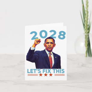 Obama Vintag Retro Patriotic 2028 politische Prote Karte