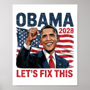 Obama Vintag Retro Patriotic 2028 politische Prote Poster