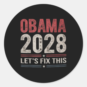 Obama Vintag Retro Patriotic 2028 politische Prote Runder Aufkleber
