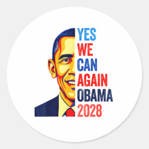 Obama Vintag Retro Patriotic 2028 politische Prote Runder Aufkleber