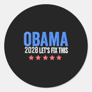 Obama Vintag Retro Patriotic 2028 politische Prote Runder Aufkleber