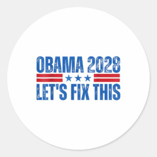 Obama Vintag Retro Patriotic 2028 politische Prote Runder Aufkleber