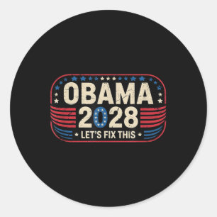 Obama Vintag Retro Patriotic 2028 politische Prote Runder Aufkleber