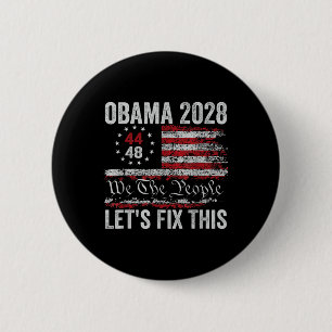 Obama Vintage Flag Retro Patriotic 2028 Politik Button