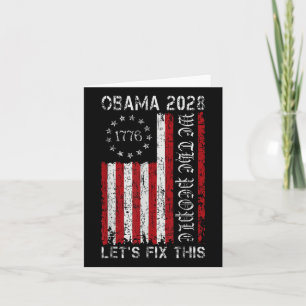 Obama Vintage Flag Retro Patriotic 2028 Politik Karte