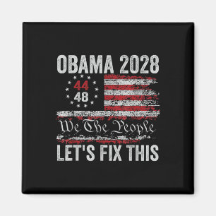 Obama Vintage Flag Retro Patriotic 2028 Politik Magnet