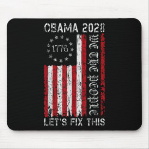 Obama Vintage Flag Retro Patriotic 2028 Politik Mousepad