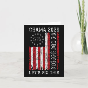 Obama Vintage-Flagge Retro Patriotisch 2028 Politi Karte