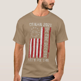 Obama Vintage Flagge Retro Patriotisch 2028 Politi T-Shirt
