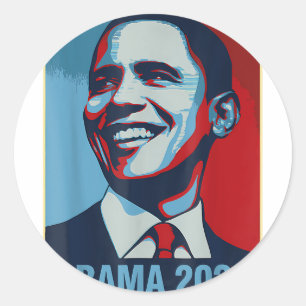 Obama Vintage Präsident 2028 Obama _18 Runder Aufkleber