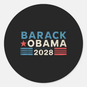 Obama Vintage Präsident 2028 Obama _24 Runder Aufkleber