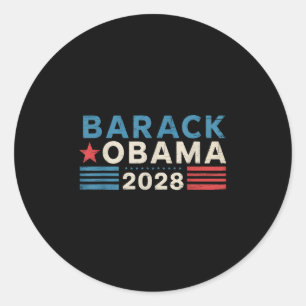 Obama Vintage Präsident 2028 Obama _36  Runder Aufkleber