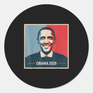 Obama Vintage Präsident 2028 Obama _3 Runder Aufkleber