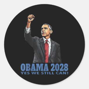 Obama Vintage Präsident 2028 Obama _6  Runder Aufkleber