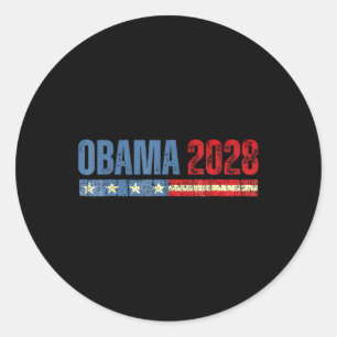Obama Vintage Präsident 2028 Obama _7 Runder Aufkleber