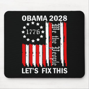 Obama Vintage Retro Patriotisches 2028 Politische Mousepad