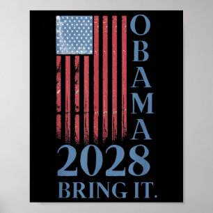 Obama Vintage Retro Patriotisches 2028 Politische  Poster
