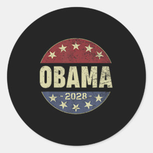 Obama Vintage Retro Patriotisches 2028 Politische Runder Aufkleber
