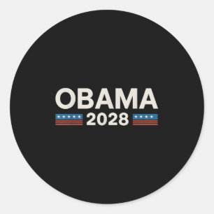 Obama Vintage Retro Patriotisches 2028 Politische Runder Aufkleber
