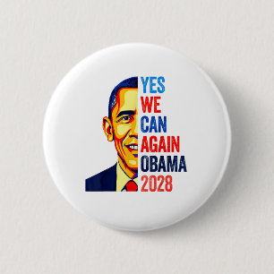 Obama Vintage Retro Patriotisches 2028 Politisches Button