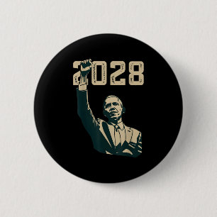 Obama Vintage Retro Patriotisches 2028 Politisches Button