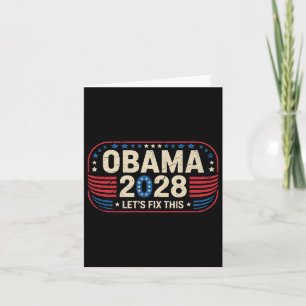 Obama Vintage Retro Patriotisches 2028 Politisches Karte